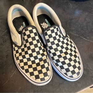 Vans Slip-Ons ComfyCush, black/off white check sz 10.5